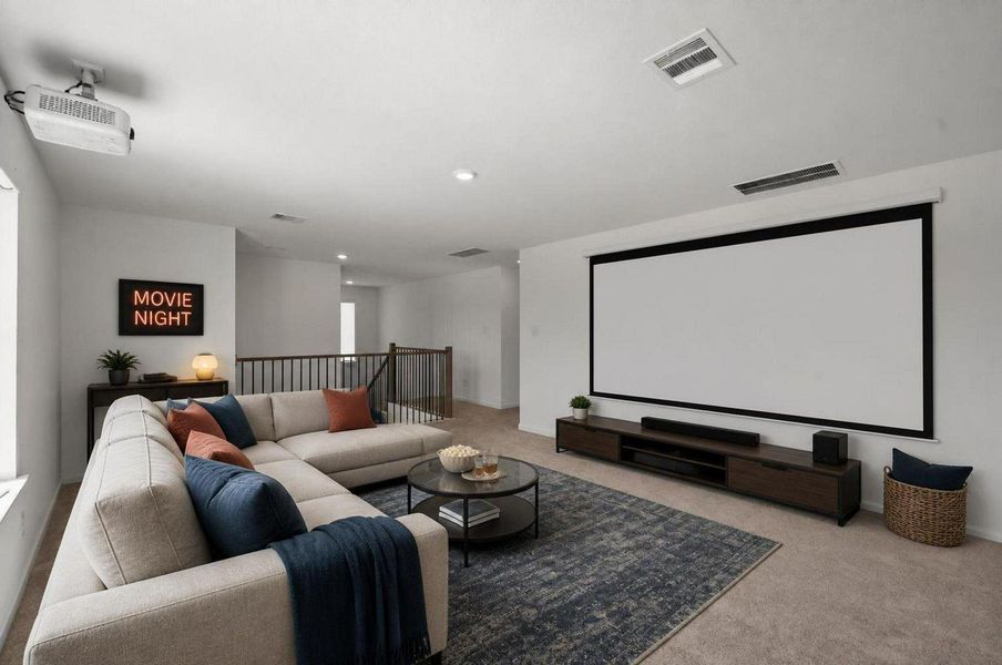 Game room. Virtually staged. Game room. Virtually staged.