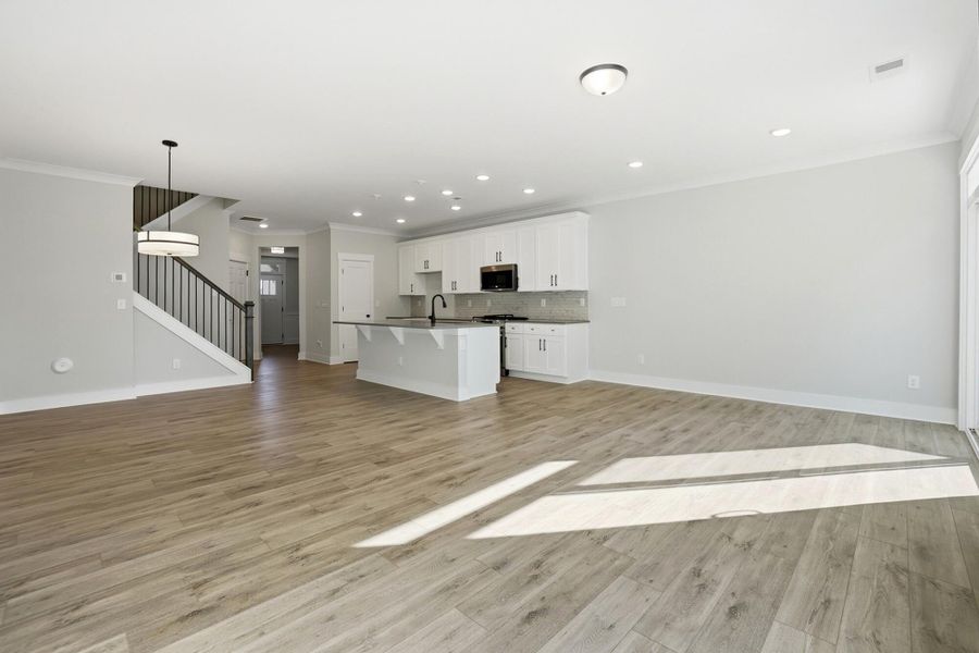Spacious, unfurnished interior of a new home in Blythe Mill Townhomes, Waxhaw (Image 22). Spacious, unfurnished interior of a new home in Blythe Mill Townhomes, Waxhaw (Image 22).