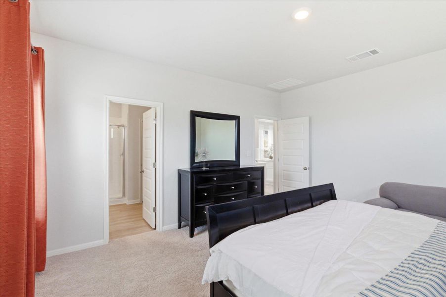 Spacious primary bedroom