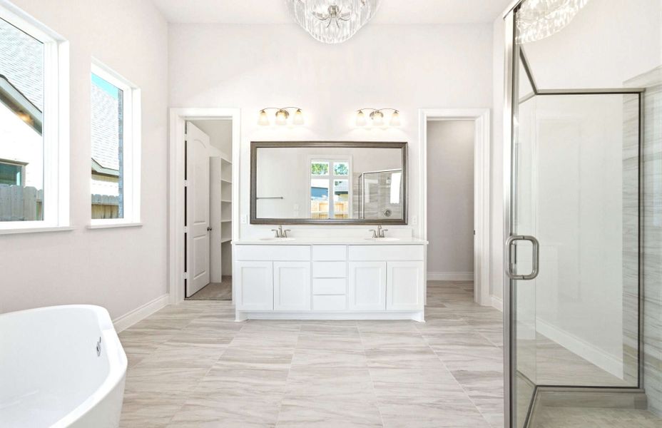 Furnished interior view inside a new home in The Highlands 55′, Porter (Image 17).