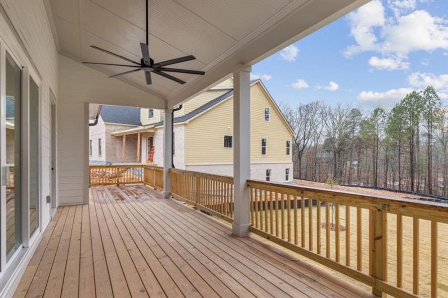 Exterior details and patio area of a home in White Post on Lake Lanier, Gainesville (Image 4).