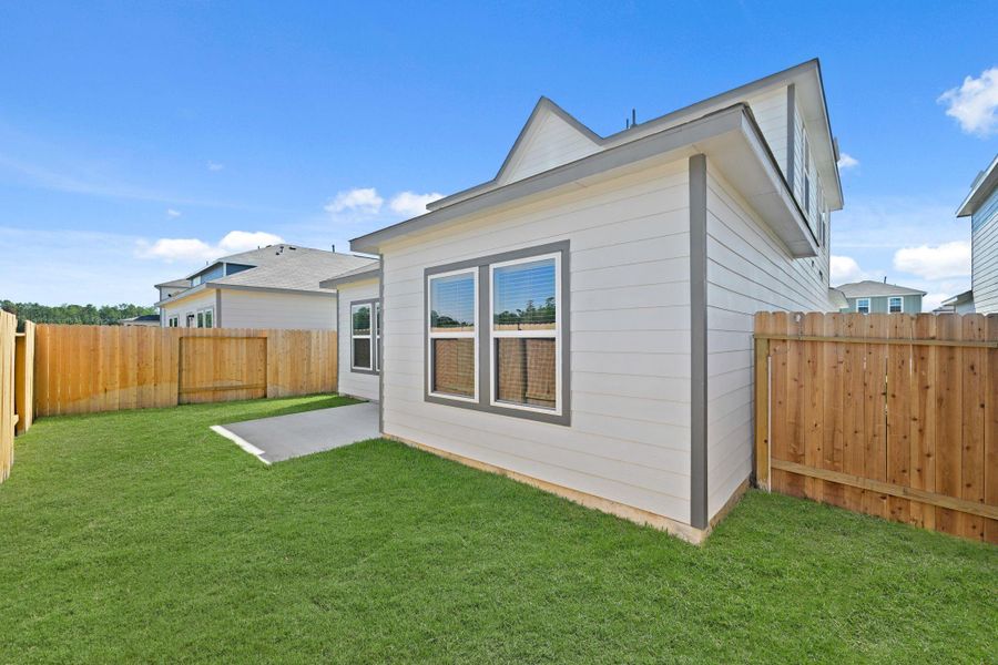 Exterior details and patio area of a home in Northpark South, Porter (Image 4). Exterior details and patio area of a home in Northpark South, Porter (Image 4).
