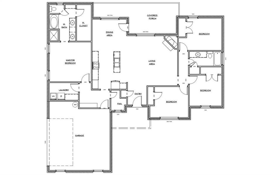 2D floor plan layout of this home in , Tuscola, TX (Image 1).