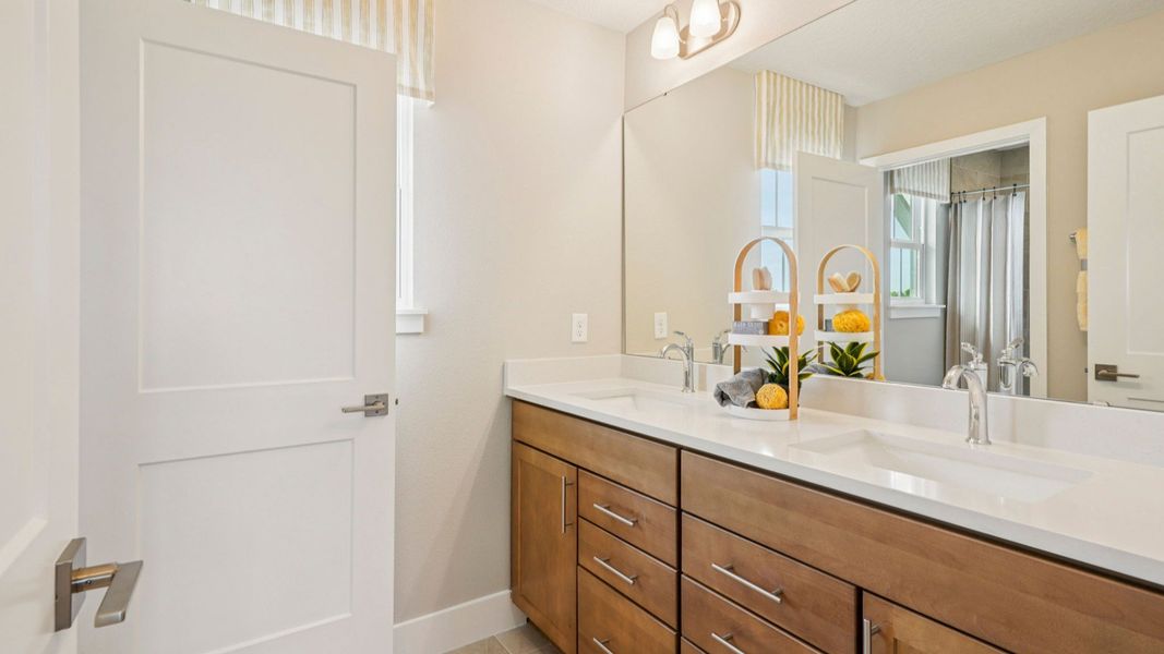 Representative furnished interior of a home built from the Sweetgum by DRB Homes in Ardisia Park, New Smyrna Beach (Image 51).