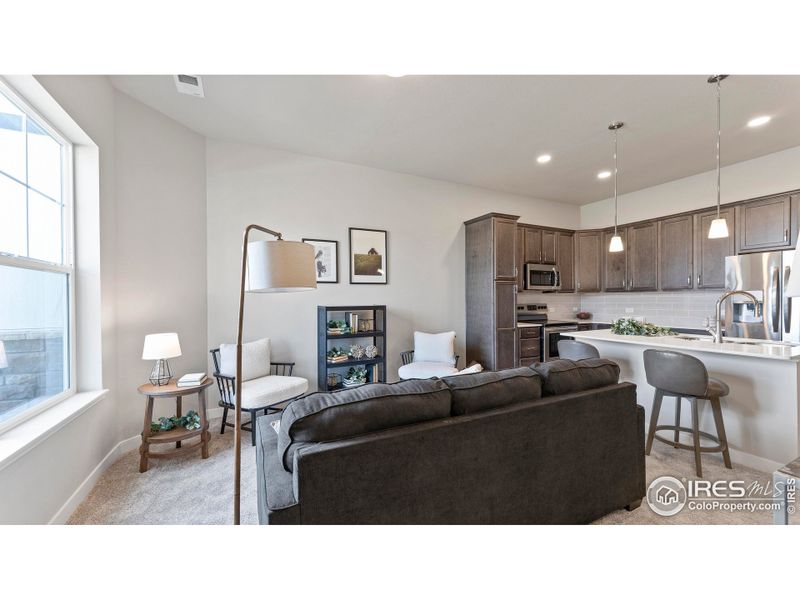 Furnished interior view inside a new home in , Timnath (Image 8).