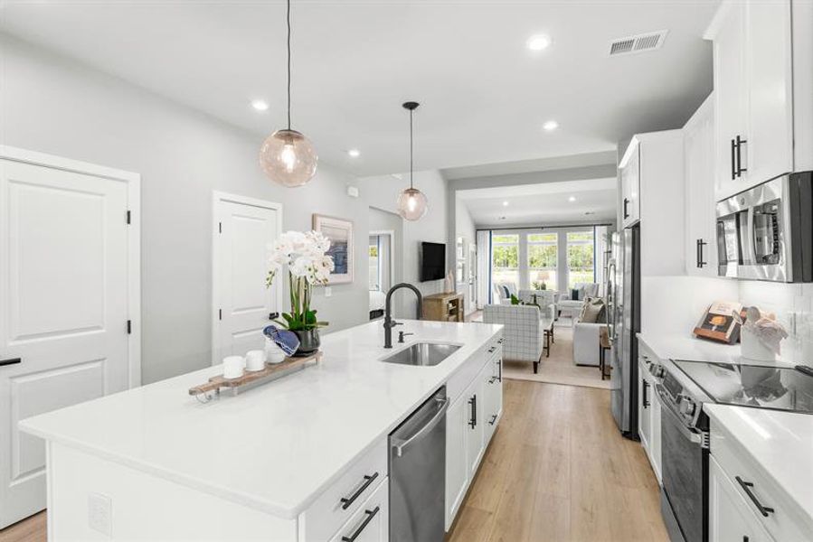 Representative furnished interior of a home built from the Bethany Duet by Ryan Homes in Royal Oaks Villas, Hardeeville (Image 8).