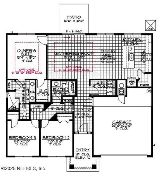 2D floor plan layout of this home in , Jacksonville, FL (Image 2).
