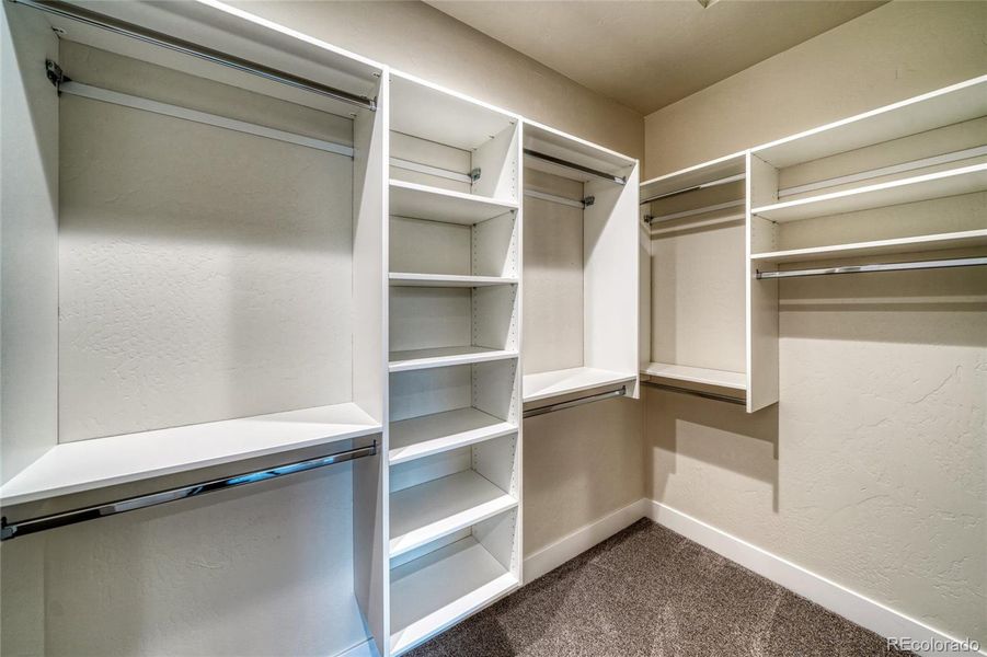 Primary closet with built-ins
