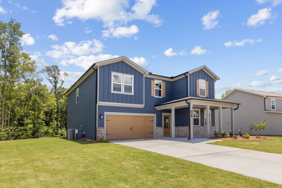 A house with a garage. A house with a garage.