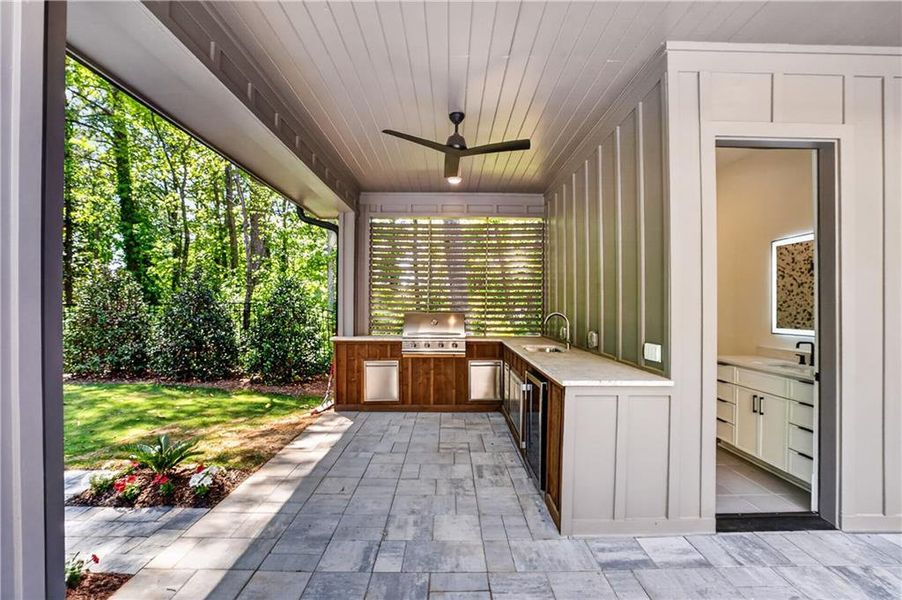Exterior details and patio area of a home in , Alpharetta (Image 41).