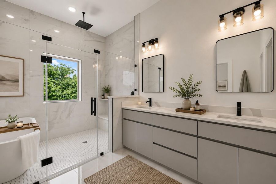 Furnished interior view inside a new home in , Houston (Image 9).