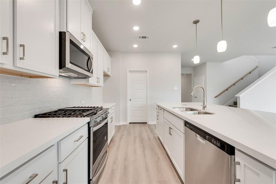 Furnished interior view inside a new home in Creekside of Crowley, Crowley (Image 9). Furnished interior view inside a new home in Creekside of Crowley, Crowley (Image 9).