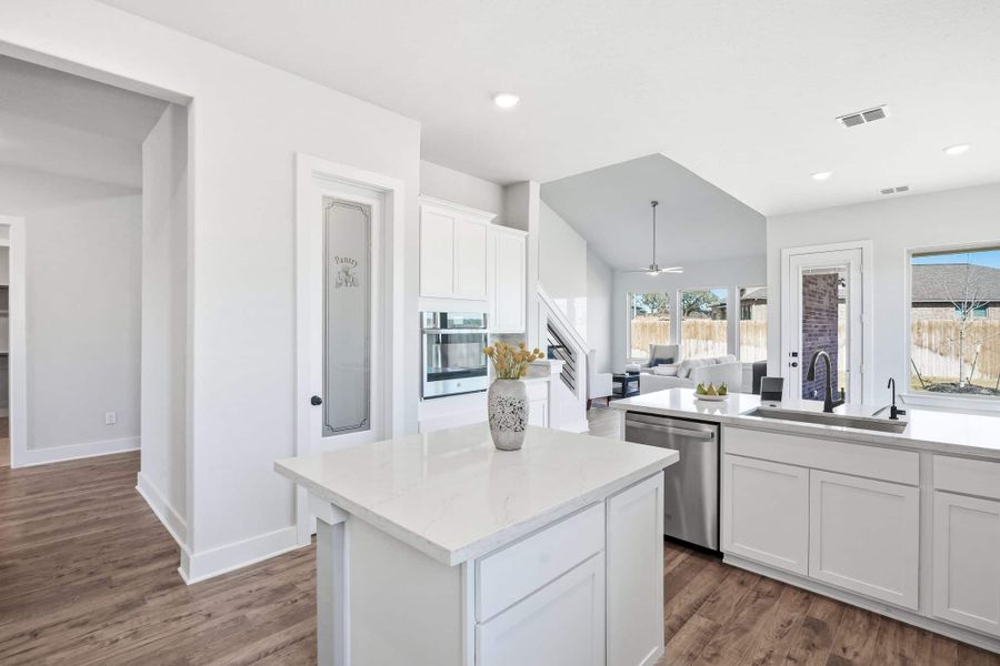 Furnished interior view inside a new home in Alsatian Oaks, Castroville (Image 34).