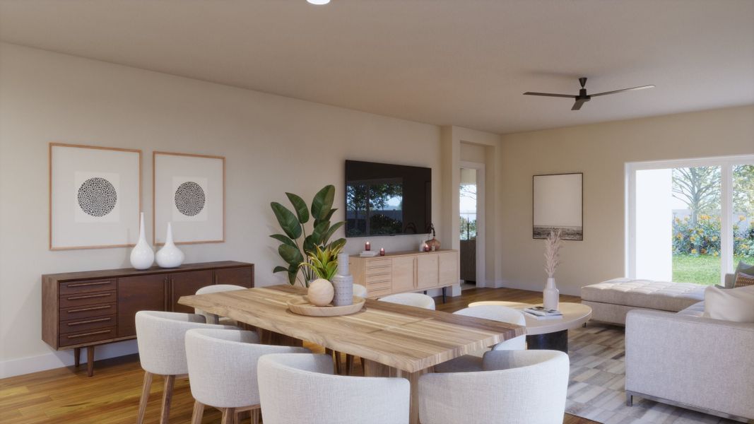 Representative furnished interior of a home built from the Coral by Risewell Homes in Hodges Reserve, Howey-in-the-Hills (Image 8). Representative furnished interior of a home built from the Coral by Risewell Homes in Hodges Reserve, Howey-in-the-Hills (Image 8).
