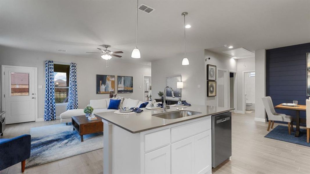 Furnished interior view inside a new home in Bluestem, Rhome (Image 8).
