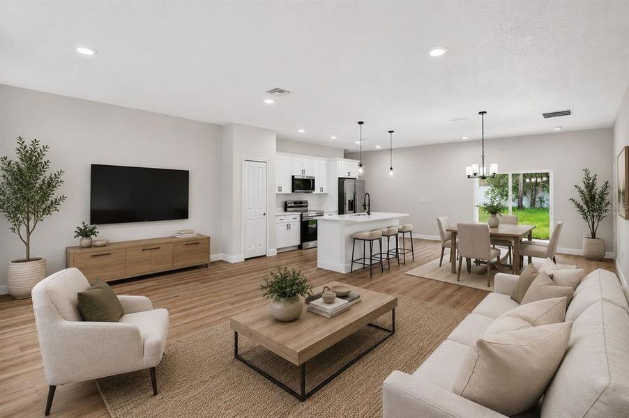 Furnished interior view inside a new home in , Citrus Springs (Image 6).