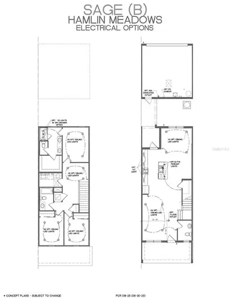 2D floor plan layout of this home in Hamlin Meadows, Winter Garden, FL (Image 4).