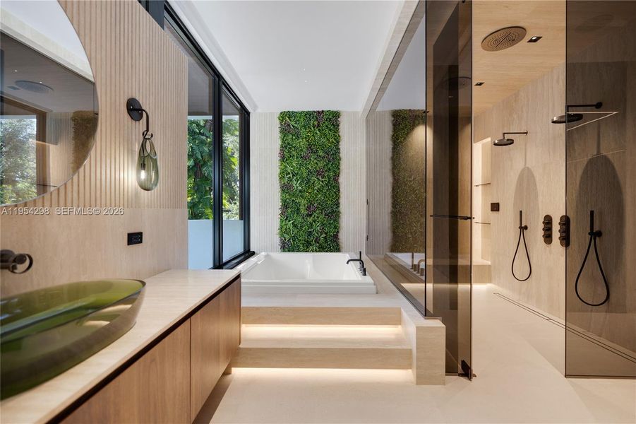 Furnished interior view inside a new home in , Miami (Image 10).