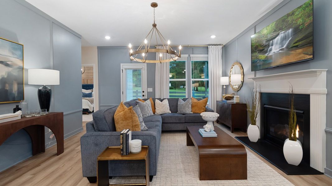 Representative furnished interior of a home built from the Emma by DRB Homes in Abbotts Crossing, Conyers (Image 19). Representative furnished interior of a home built from the Emma by DRB Homes in Abbotts Crossing, Conyers (Image 19).