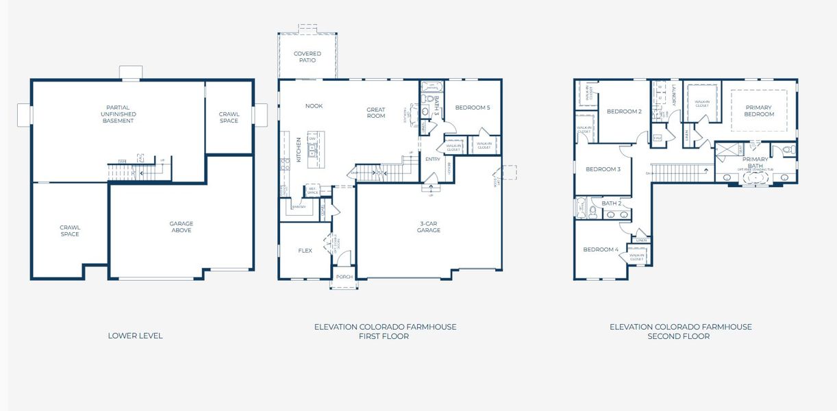 2D floor plan layout for the Plan 5004 by New Home Co. in The Estates Collection at Talon Pointe, Thornton, CO (Image 3).