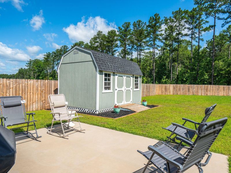 Exterior details and patio area of a home in , Huger (Image 3).