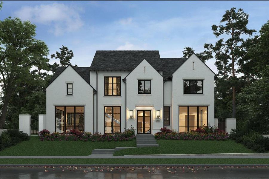 Front exterior of a new home in , Frisco, TX, highlighting curb appeal (Image 1). Front exterior of a new home in , Frisco, TX, highlighting curb appeal (Image 1).