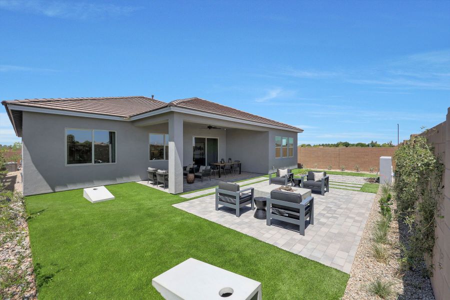 Representative exterior photo of a completed home built from the Garnet by Mattamy Homes in Landmarke, San Tan Valley, AZ (Image 26).