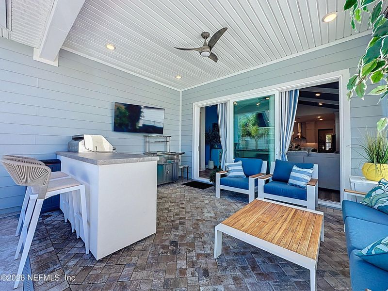 Exterior details and patio area of a home in Seabrook Village at Seabrook, Ponte Vedra (Image 4).