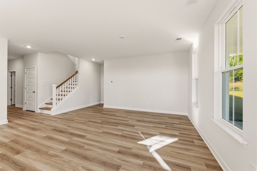 Spacious, unfurnished interior of a new home in Cottages at Lake Emory, Inman (Image 17). Spacious, unfurnished interior of a new home in Cottages at Lake Emory, Inman (Image 17).