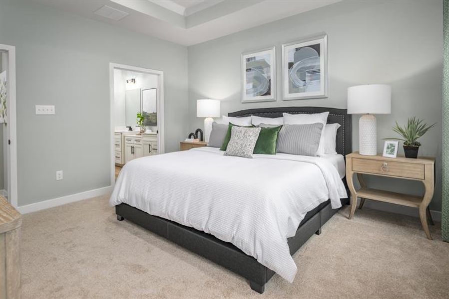 Representative furnished interior of a home built from the Caroline by Ryan Homes in Afton Arbors, Charlotte (Image 16).