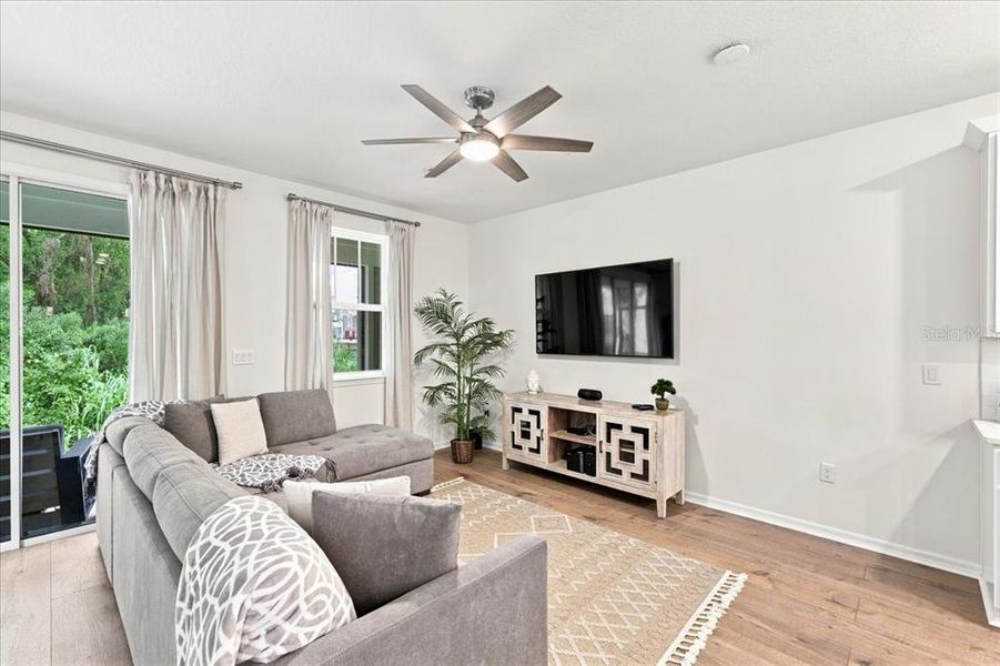 Furnished interior view inside a new home in Towns at Riverwalk, Sanford (Image 11). Furnished interior view inside a new home in Towns at Riverwalk, Sanford (Image 11).