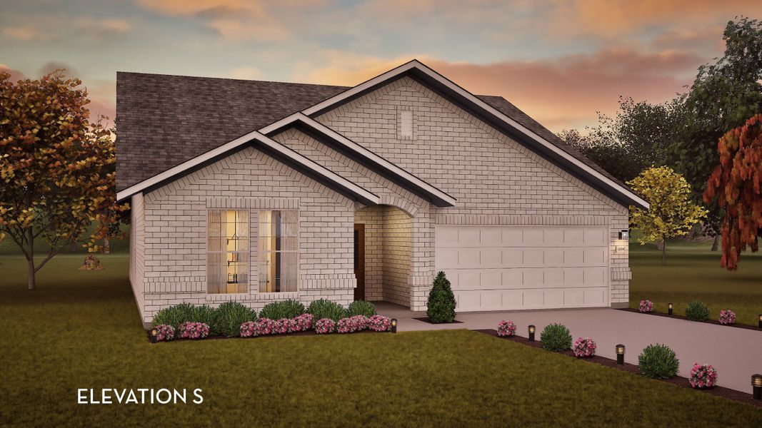 Representative exterior photo of a completed home built from the Creede by CastleRock Communities in Solterra, Mesquite, TX (Image 18). Representative exterior photo of a completed home built from the Creede by CastleRock Communities in Solterra, Mesquite, TX (Image 18).