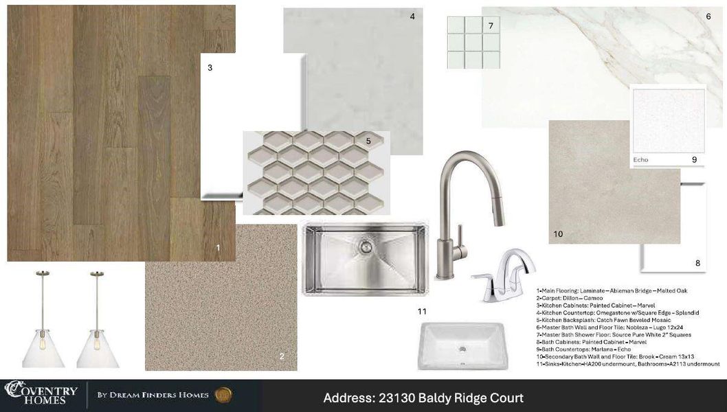 Sample of building materials used in homes in The Highlands, Porter (Image 3).