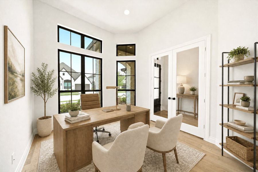 Furnished interior view inside a new home in Bridgeland 60′, Cypress (Image 5).