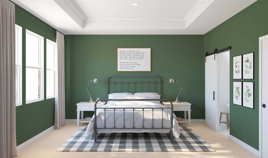 Spacious primary suite (*Artist rendering used for illustration purposes only.) Spacious primary suite (*Artist rendering used for illustration purposes only.)