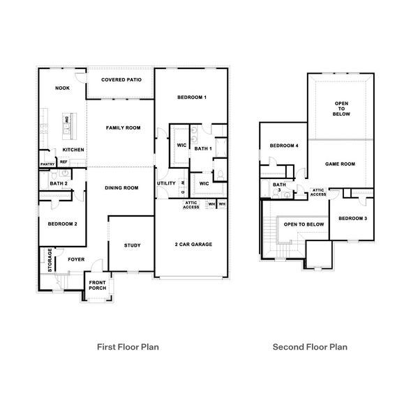 2D floor plan layout for the The Lancaster by D.R. Horton in Rosenbusch Ranch, Leander, TX (Image 3). 2D floor plan layout for the The Lancaster by D.R. Horton in Rosenbusch Ranch, Leander, TX (Image 3).
