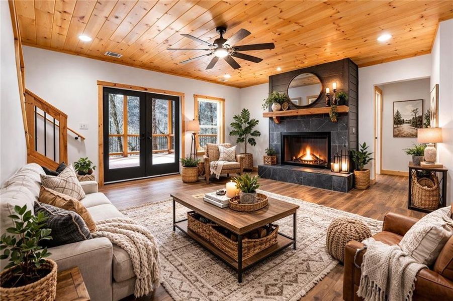 Furnished interior view inside a new home in , Ellijay (Image 15).