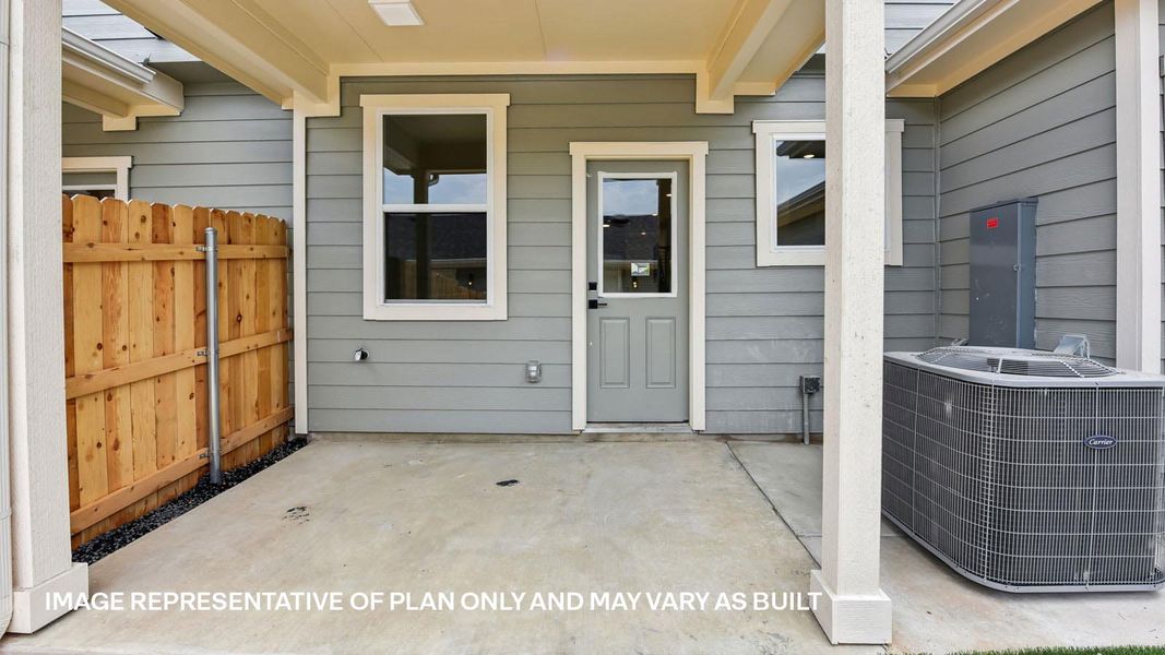 Exterior details and patio area of a home in Avery Centre, Round Rock (Image 21).