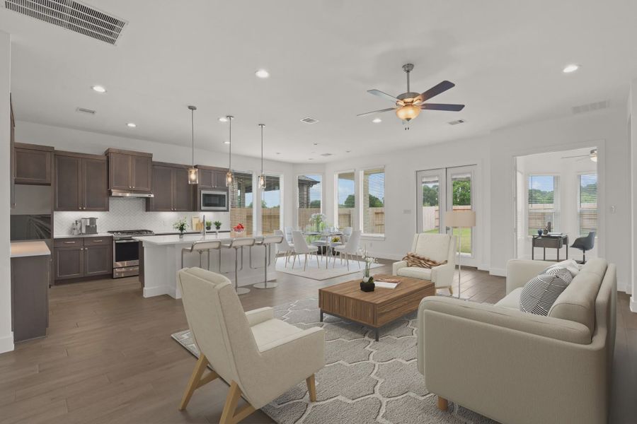 Representative furnished interior of a home built from the Gianna by Chesmar Homes in The Highlands, Porter (Image 4).