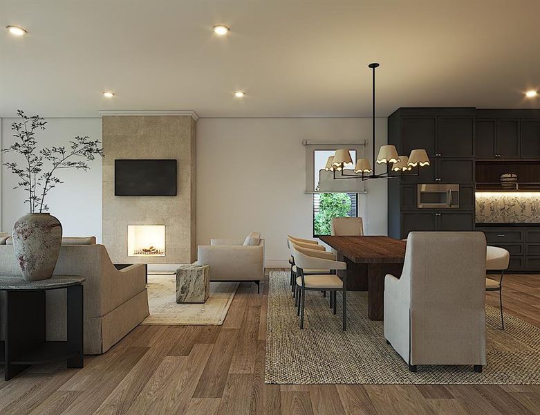 Furnished interior view inside a new home in , Dallas (Image 8).