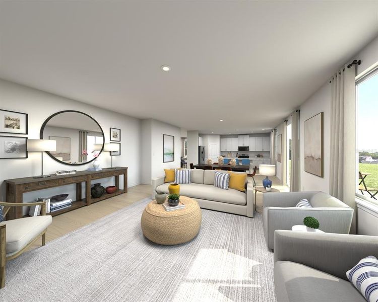 Furnished interior view inside a new home in Crosswinds - Signature Series, Haines City (Image 2). Furnished interior view inside a new home in Crosswinds - Signature Series, Haines City (Image 2).