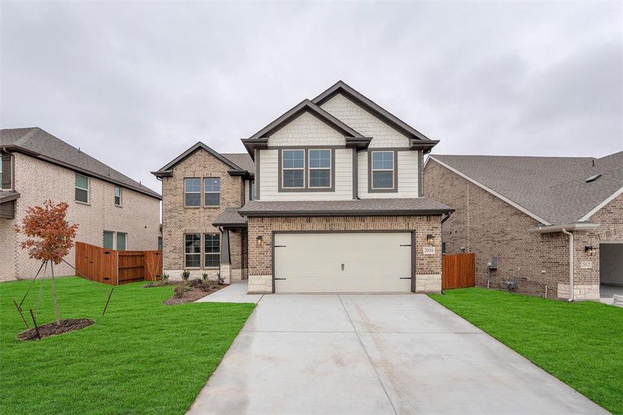 Front exterior of a new home in Northstar, Haslet, TX, highlighting curb appeal (Image 20).