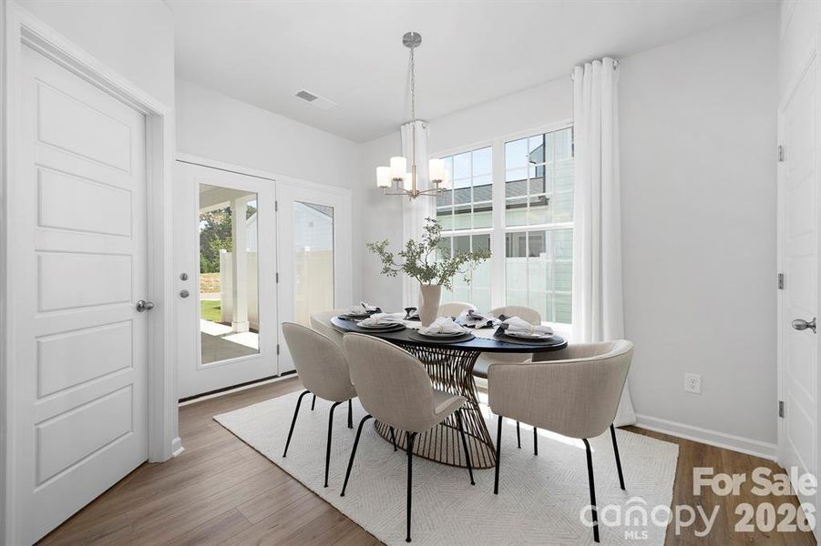 Furnished interior view inside a new home in Edgewood Preserve, Huntersville (Image 10).