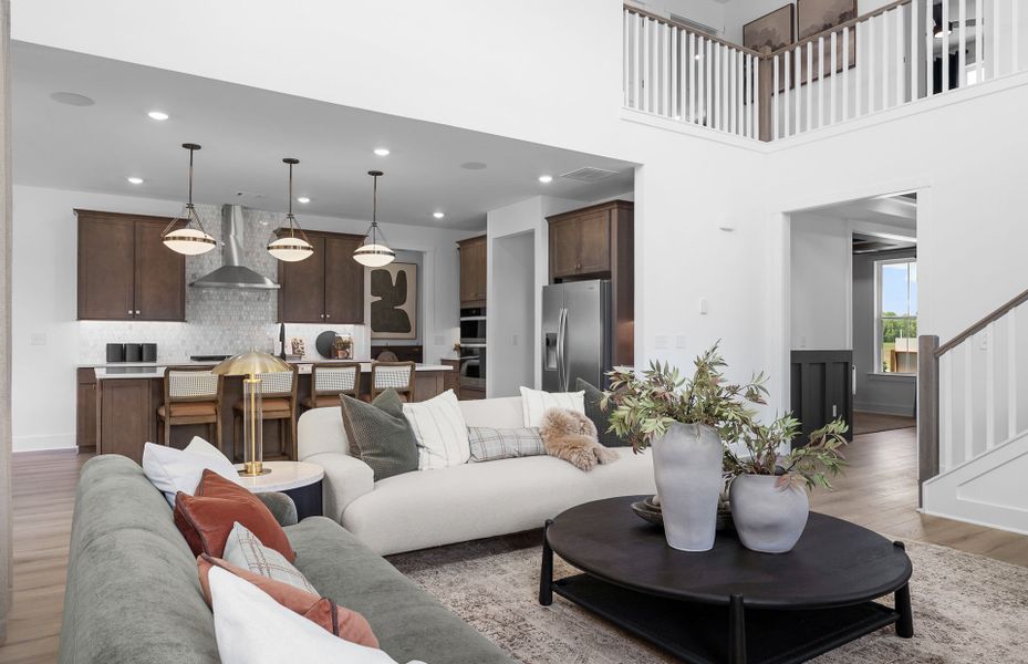 Representative furnished interior of a home built from the Newlyn by Pulte Homes in Amherst, McDonough (Image 8).