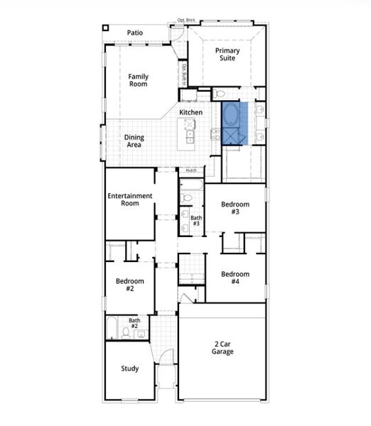 2D floor plan layout for the Escalade by Highland Homes in Devonshire, Forney, TX (Image 5). 2D floor plan layout for the Escalade by Highland Homes in Devonshire, Forney, TX (Image 5).