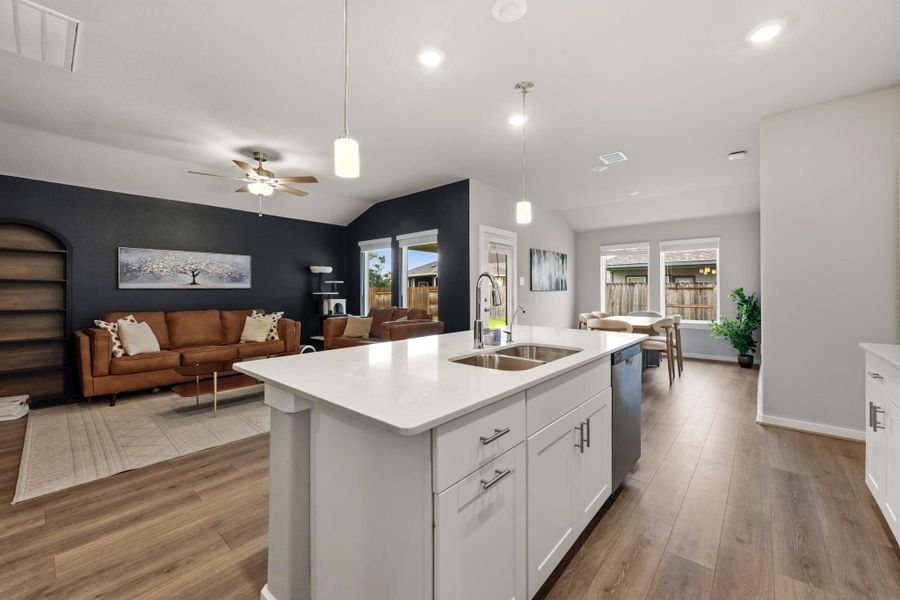 Furnished interior view inside a new home in Heights of Barbers Hill, Mont Belvieu (Image 8).