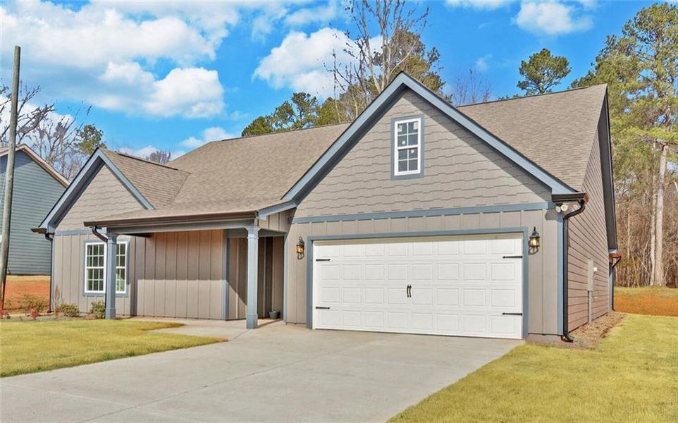 Front exterior of a new home in , Lavonia, GA, highlighting curb appeal (Image 2). Front exterior of a new home in , Lavonia, GA, highlighting curb appeal (Image 2).