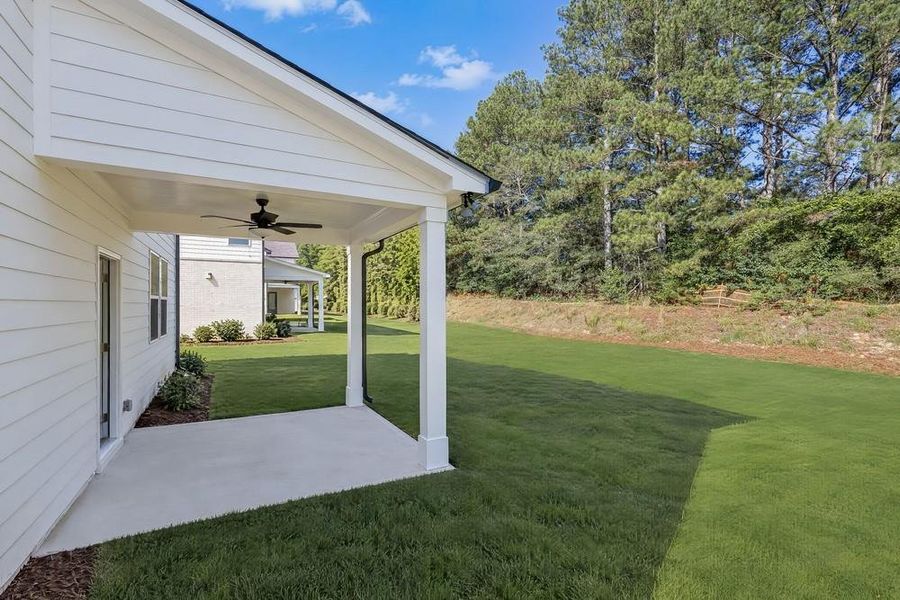 Exterior details and patio area of a home in Windance Lake, Loganville (Image 4). Exterior details and patio area of a home in Windance Lake, Loganville (Image 4).