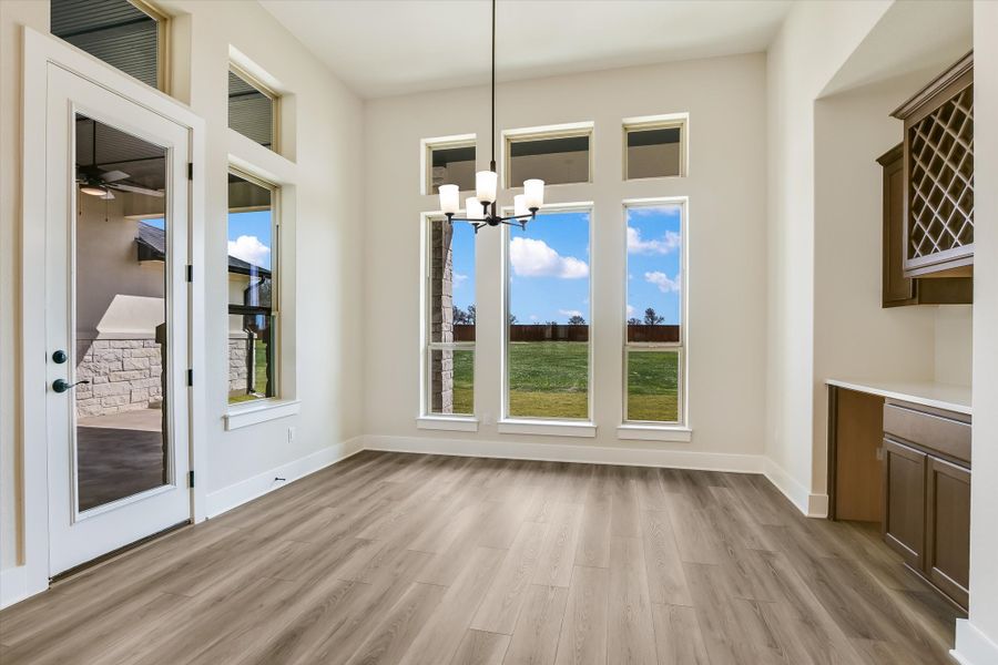Representative unfurnished interior of a home built from the Avalon by Giddens Homes in Scofield Farms Estates, Georgetown (Image 214).