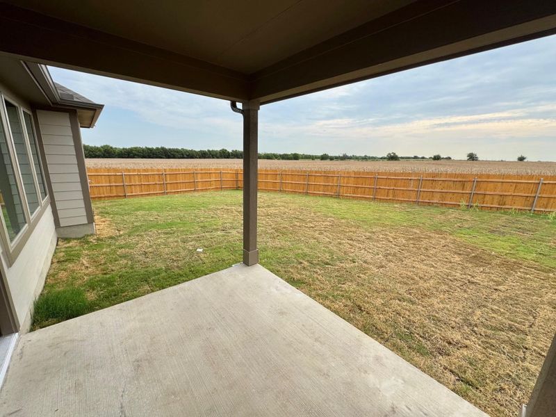 Exterior details and patio area of a home in Prairie Winds, Hutto (Image 3). Exterior details and patio area of a home in Prairie Winds, Hutto (Image 3).